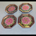 Dark Red Glitter  Coasters – Set of 4