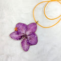 Butterfly Purple Orchid Resin – Real Preserved Flower Pendant
