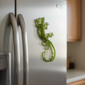 Emerald Green Glitter Resin Salamander Magnet