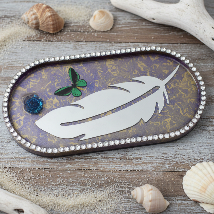 Tray on coastal wood