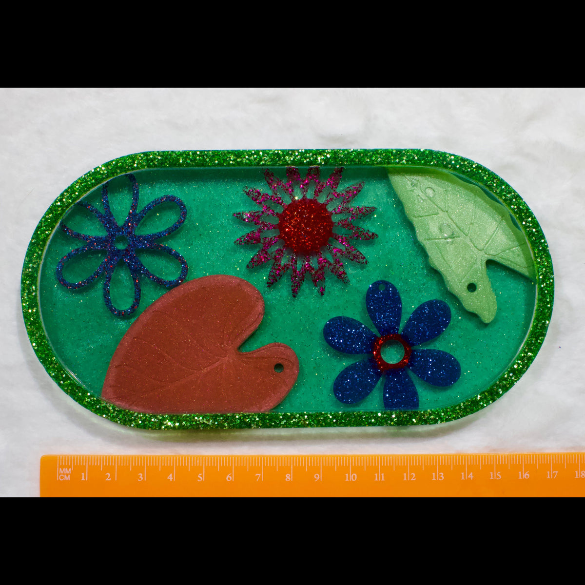 Glitter Garden Resin Tray