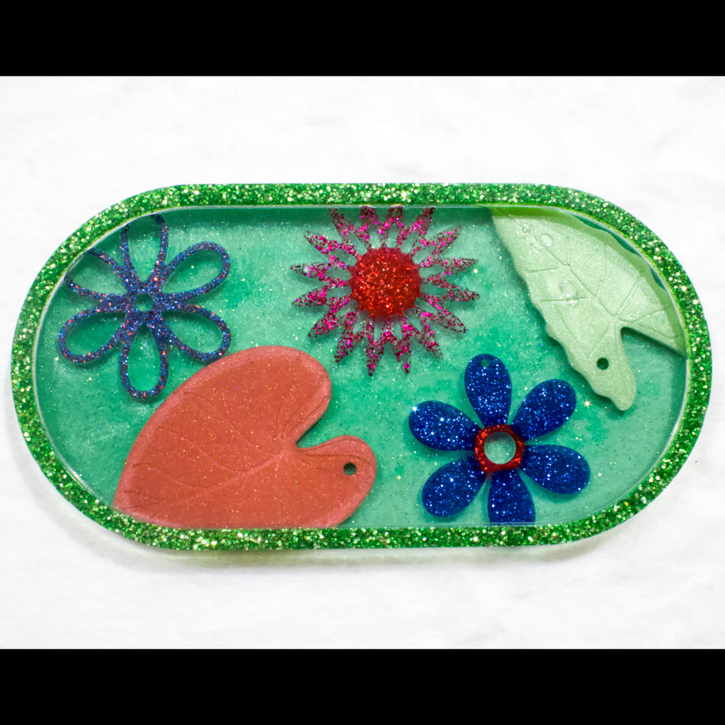 Glitter Garden Resin Tray