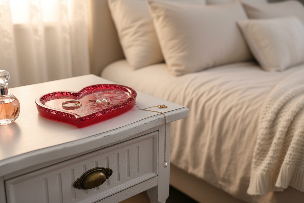 Bedroom with jewelry tray