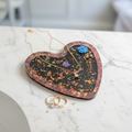 Tray with jewelry on marble